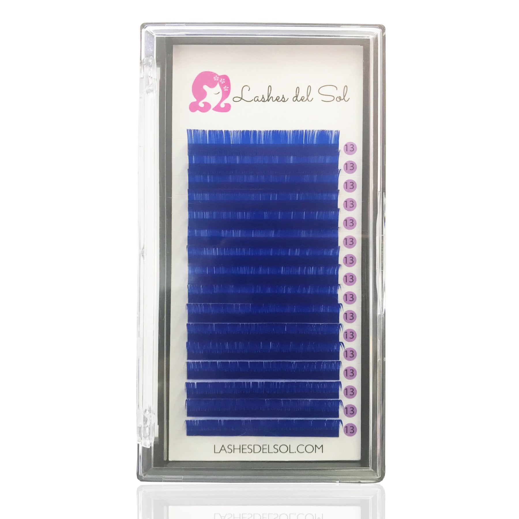 blue color volume lashes eyelash extensions from lashes del sol