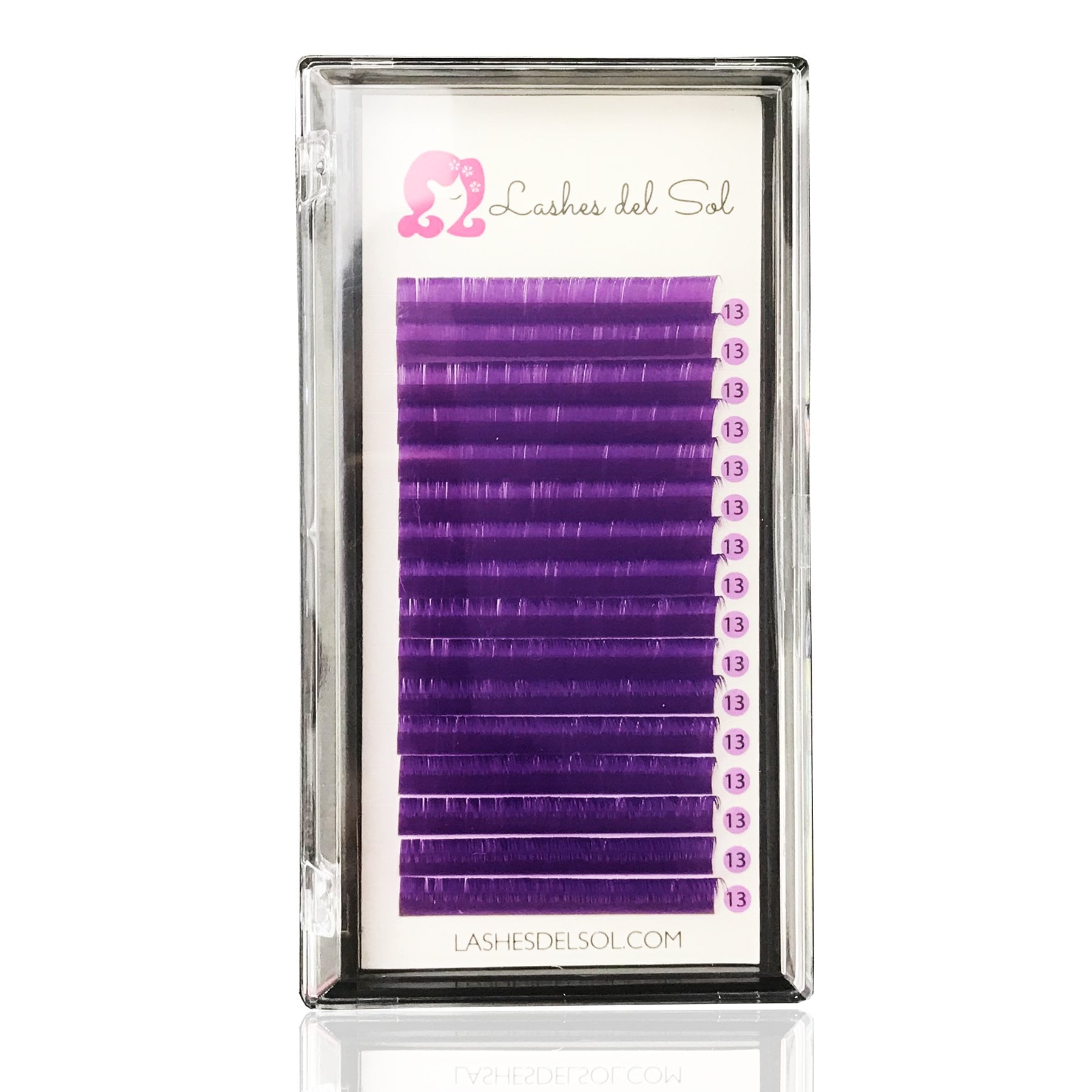 purple color volume lashes eyelash extensions from lashes del sol